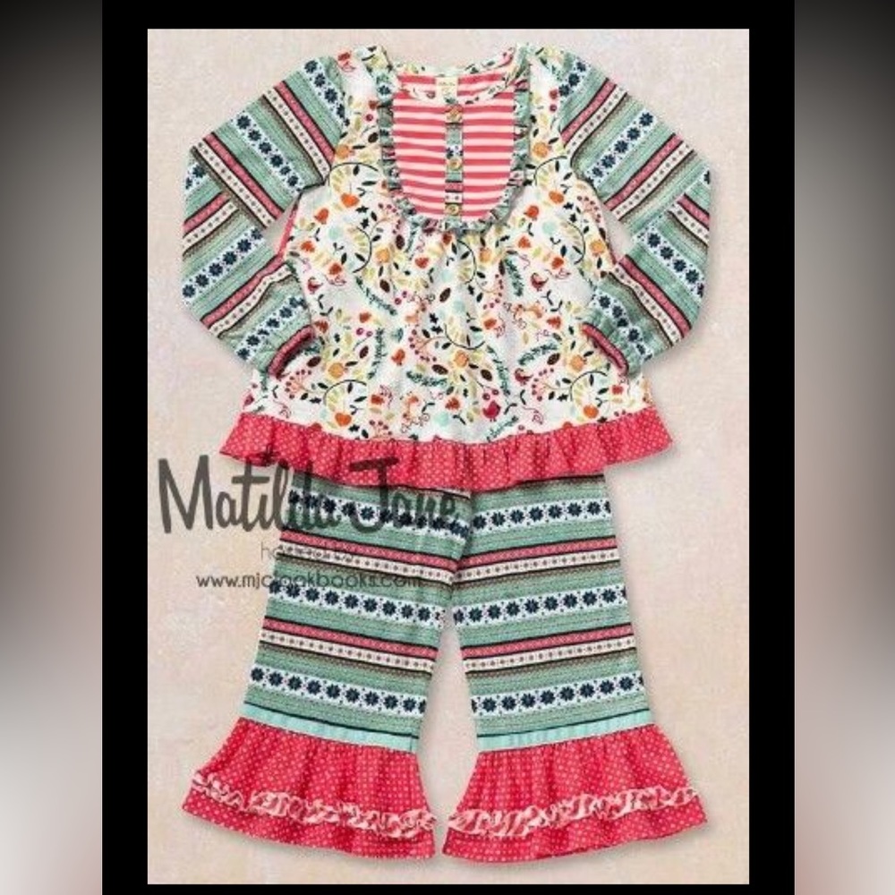 EUC Girls Size 8 Simone PJ Set Matilda Jane Clothing Size 8 Pajama